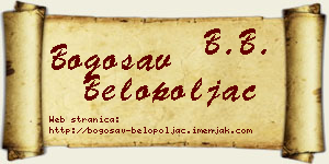 Bogosav Belopoljac vizit kartica